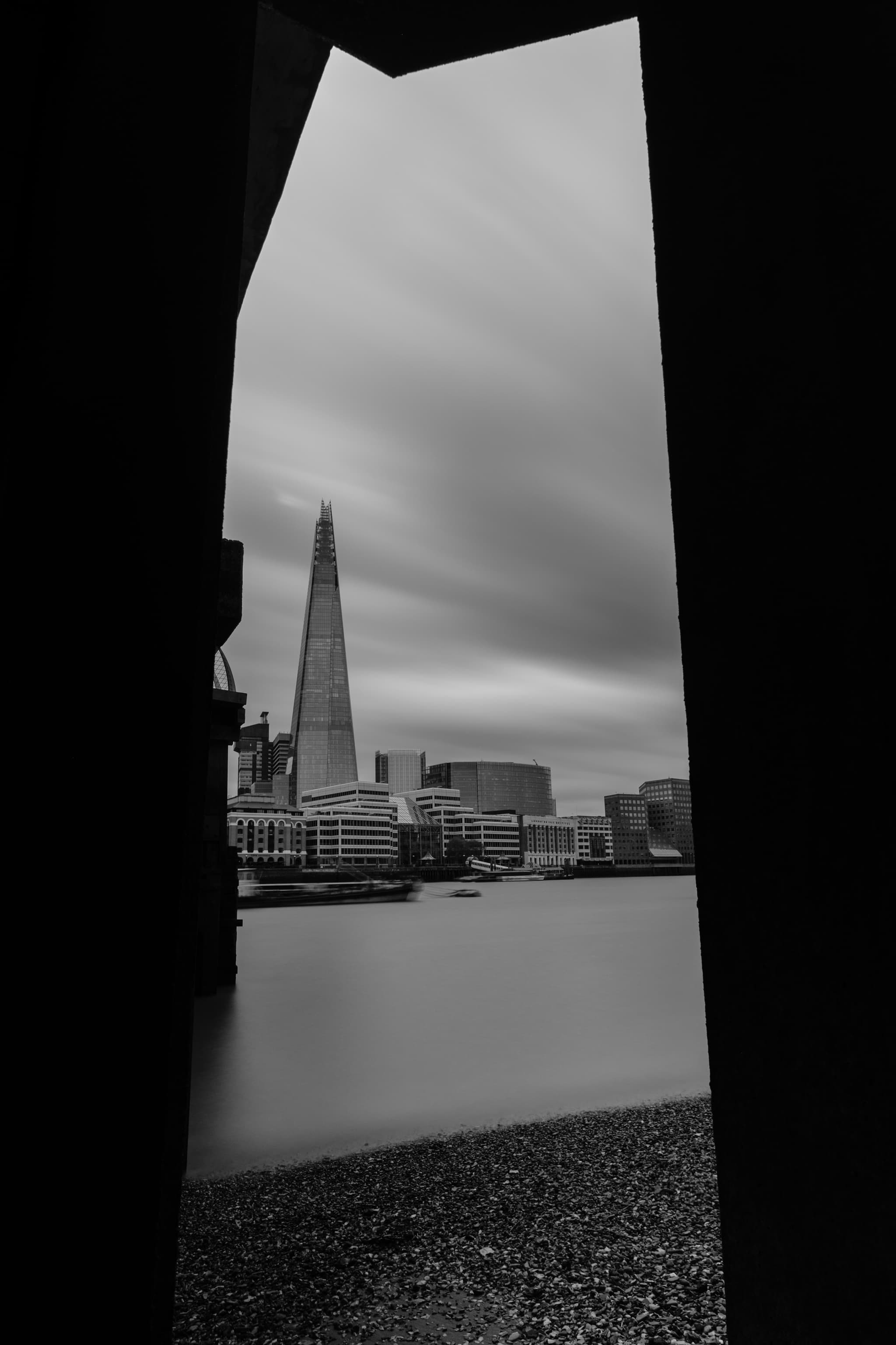 London skyline along the River Thames